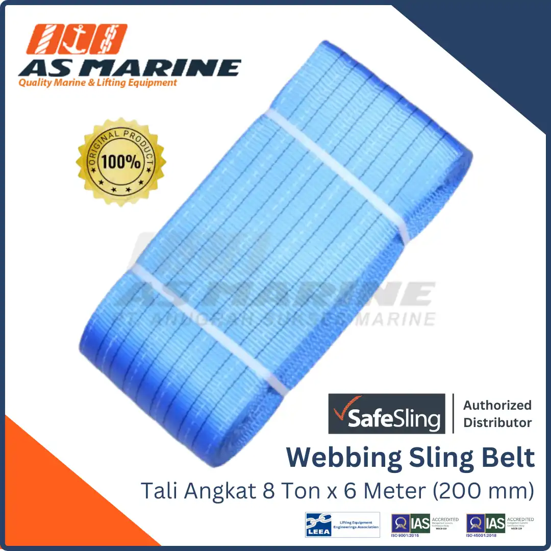 Webbing Sling Belt / Tali Angkat 8 Ton x 6 Meter Safesling